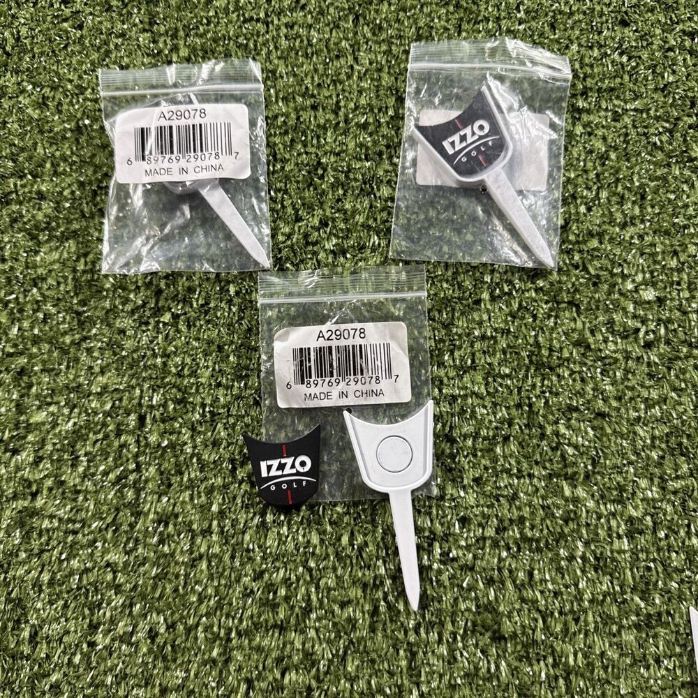 Lot Of 3 IZZO GOLF multi Tool. Magnetic Ball Marker, Cigar Stand And Divot Tool!